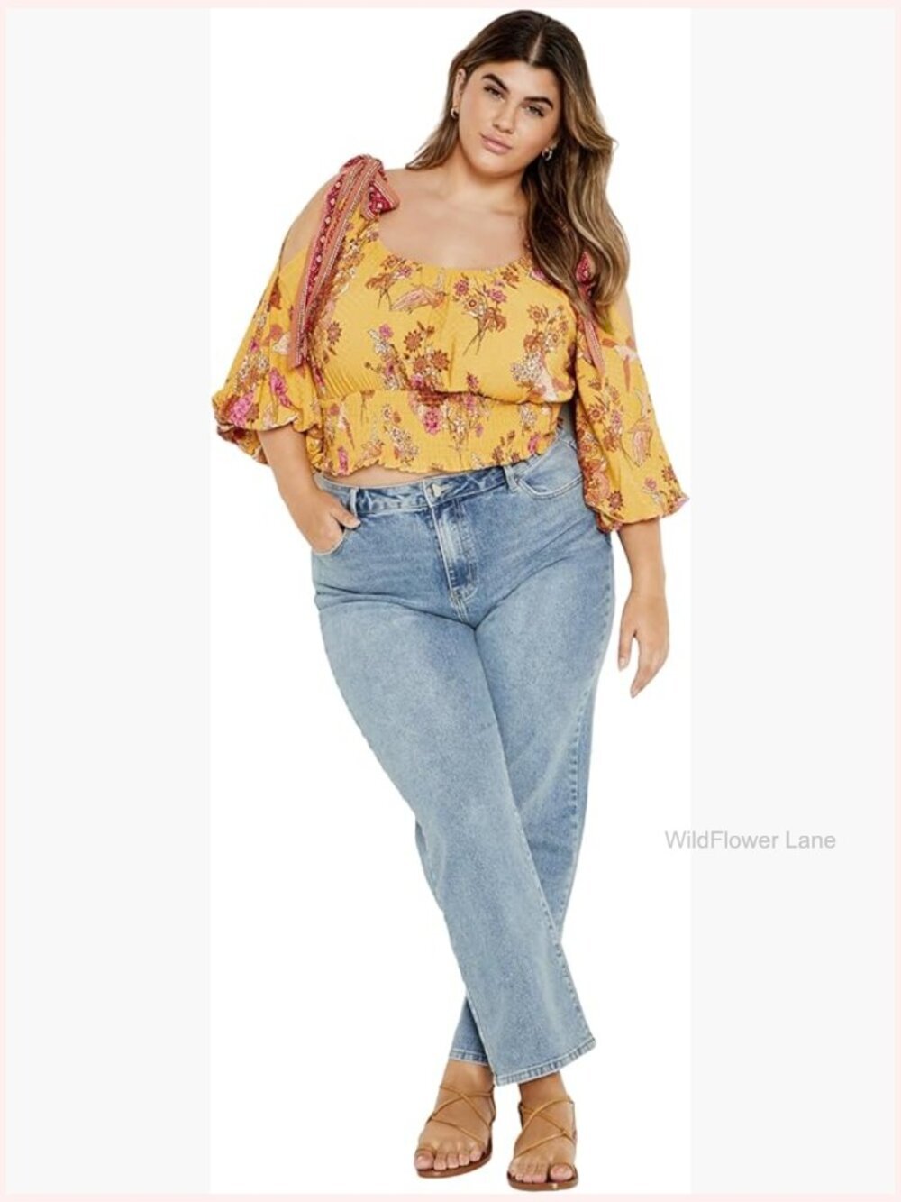 Plus Size Blouse with Keyhole Cut-Outs - Women's Tunic Top